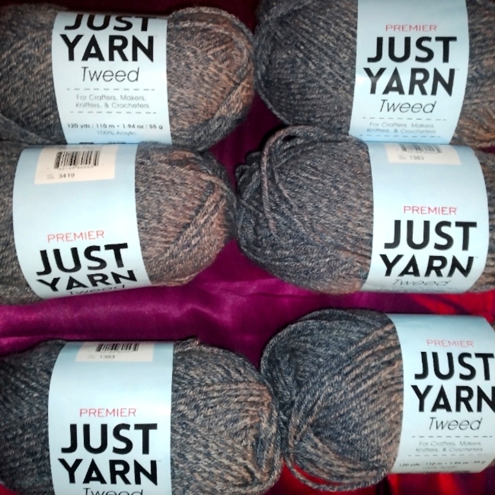 6 pack Just Yarn Denim Tweed